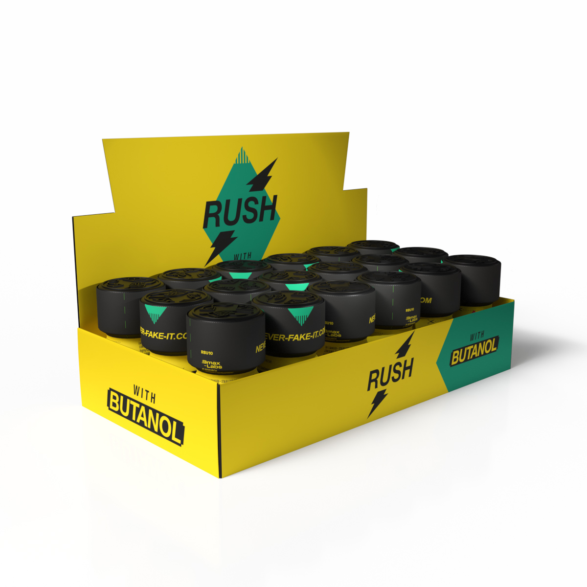 Rush With Butanol Thekendisplay mit 18 Stück